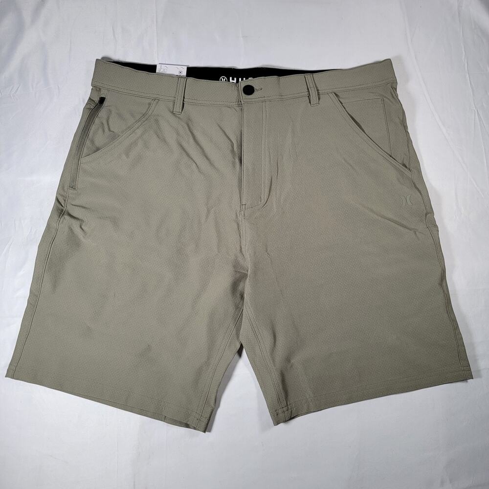 NWT Hurley Trek Hybrid Shorts Mens 38 Olive 4 Way Stretch Water Repellent Hiking